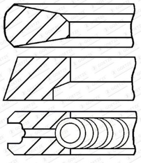 Кольца поршневые, комплект GOETZE 0844520000 (фото 1)