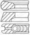 Кільця поршневі,комплект GOETZE 0844520030 (фото 2)