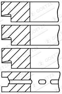 Кільця поршневі GOETZE 08-742500-00
