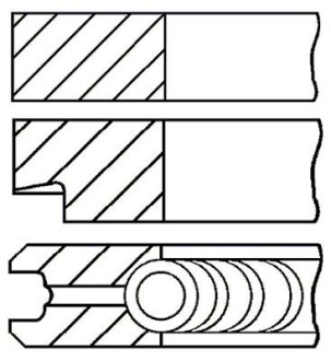 Комплект колец на поршень GOETZE 08-786600-00
