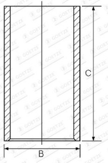 Гільза блоку циліндрів 2.5D 2.5TD PEUGEOT J5 CITROEN C25 FIAT DUCATO d=93мм GOETZE 14-013481-00