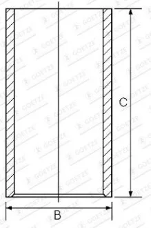 Гільза блоку циліндрів 2.5D 2.5TD PEUGEOT J5 CITROEN C25 FIAT DUCATO d=93мм GOETZE 14-013481-00