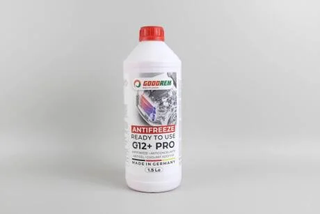 Антифриз G12+ RED (червоний) -38°C готовий (1.5L) (GERMANY) GOODREM R38G12PLUS-015