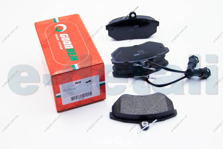 Тормозные колодки пер. Caddy II >9.96/Passat B4/Audi 80 GOODREM RM1082 (фото 1)