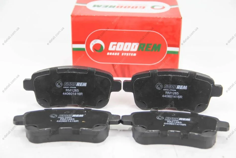Тормозные колодки зад. Megane III/Fluence 08- GOODREM RM1265 (фото 1)