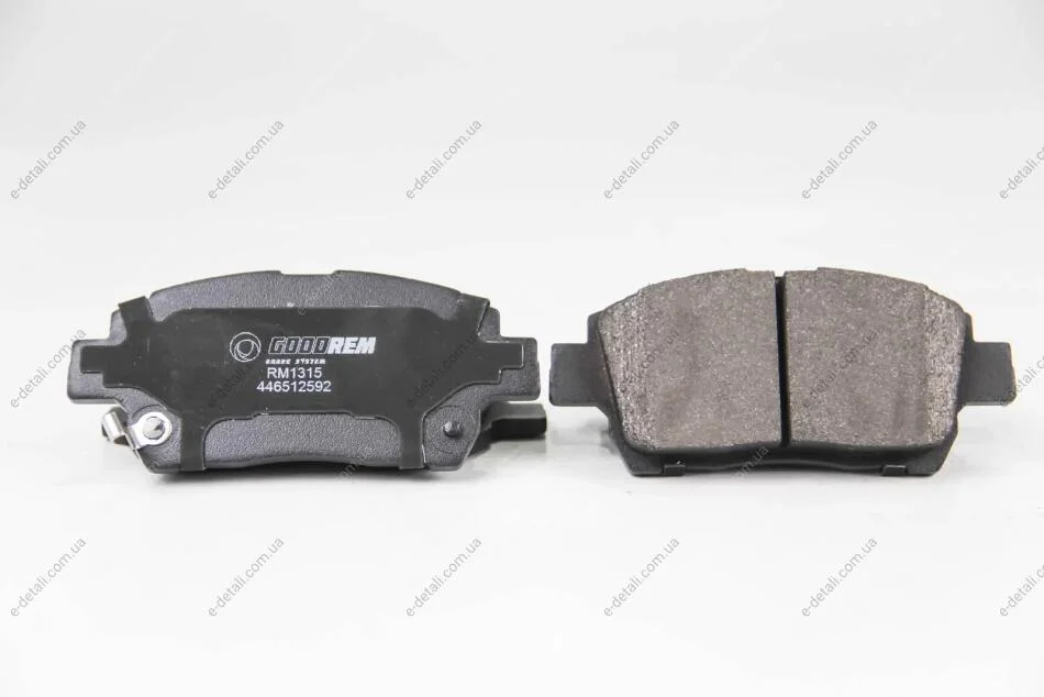 Тормозные колодки пер. Toyota Yaris/Prius 99-05 (akebono) GOODREM RM1315 (фото 1)