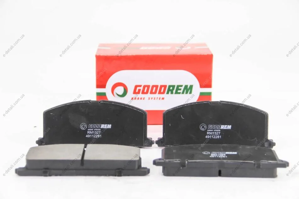 Тормозные колодки пер. Camry/Carina/Celica/Corolla/Tercel (83-02) GOODREM RM1327 (фото 1)