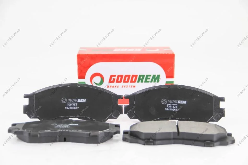 Тормозные колодки пер. L200/Strakar/L400/Space Gear 94-07 GOODREM RM1328 (фото 1)