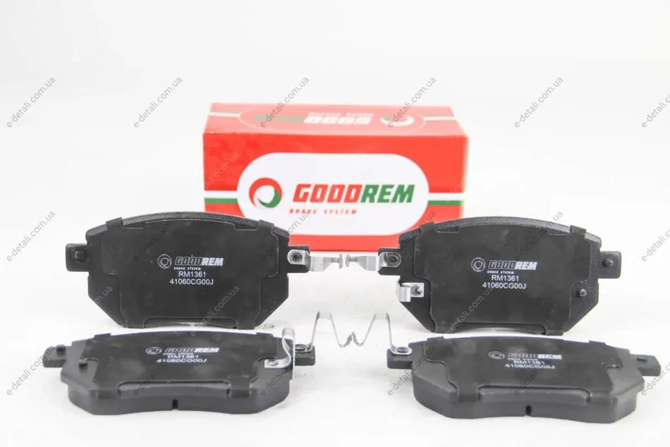 Тормозные колодки пер. Q60/QX50/Q70/Navara/Qashqai/Murano/Pathfinder 05- GOODREM RM1361 (фото 1)