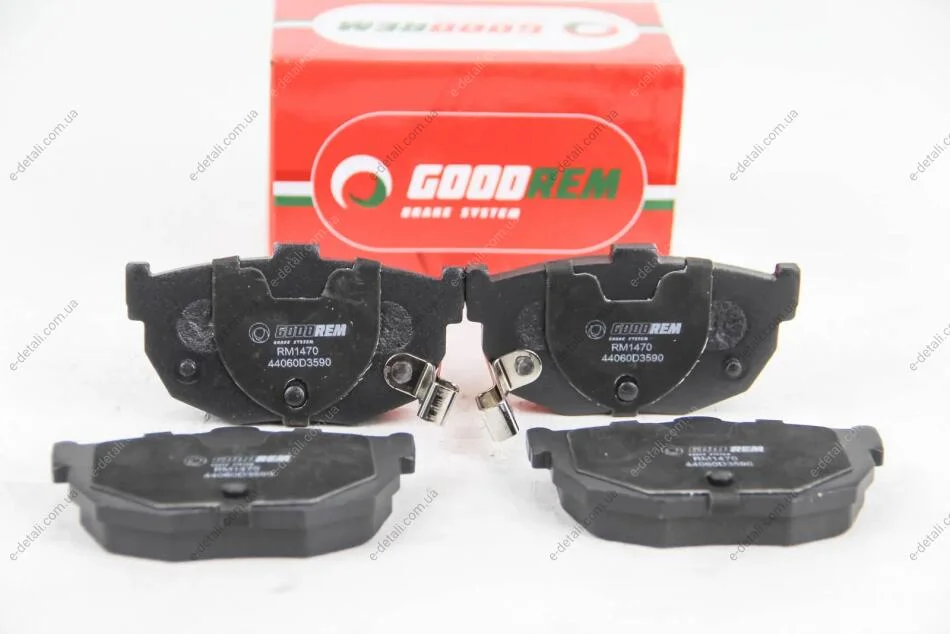 Тормозные колодки зад. Cerato/Elantra/Lantra/Maxima/Tuscani (85-21) GOODREM RM1470 (фото 1)
