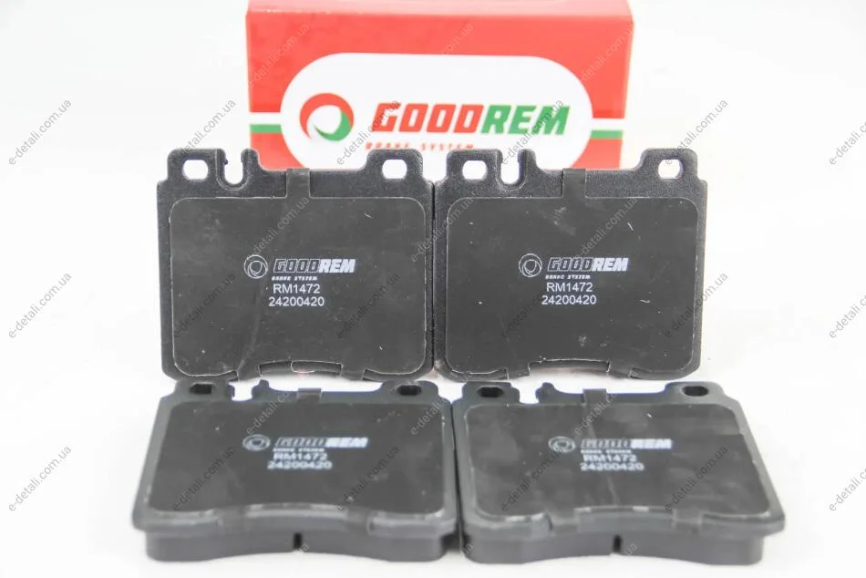 Тормозные колодки пер. W140/W140/W140/W124/W140 91-99 GOODREM RM1472 (фото 1)