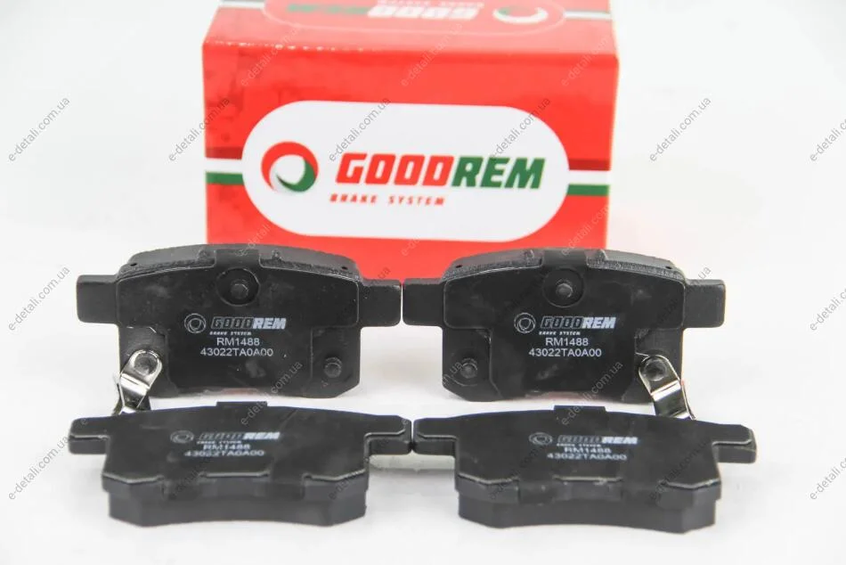 Гальмівні колодки зад. Honda Accord VIII 08- (nissin) GOODREM RM1488 (фото 1)