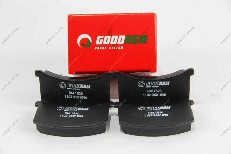 Гальмівні колодки пер. ZAZ 1102 GOODREM RM1520 (фото 1)