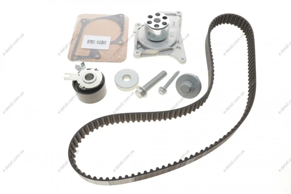 Комплект ГРМ + помпа Renault Kangoo/Laguna/Megane/Scenic/Duster/Nissan 1.5dCi 09- (123x27) (PA1091) GRAF KP1091-1 (фото 1)