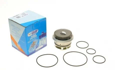 Помпа води VW LT 28-35/28-46 2.8TDI 116kw 01-06 (B/B) (5 лоп) (прямий зуб) GRAF PA1011
