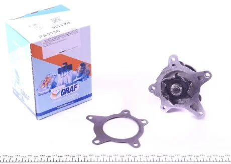 Помпа воды Hyundai Accent/Elantra/i20/i30/i40/ix20/Tucson/Kia Ceed/Sportage 1.4/1.6 10- (R/B)(6 лоп) GRAF PA1136