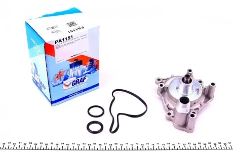 Помпа води Audi A5/A6/A8/Q7 4.2FSI/TDI/5.2 V10 quattro 06-/VW Touareg 4.2 V8 FSI 06-18 (B/B) (6 лоп) GRAF PA1151
