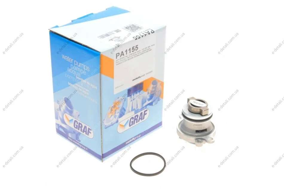 Помпа воды Fiat Panda/500/500С/Punto/Lancia Ypsilon 0.9 12- (B/B) (6 лоп) GRAF PA1155 (фото 1)