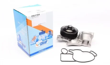 Помпа води BMW 1/2/3/4/5/X1/X3/X5 1.6d/2.0d/xDrive/3.0d 09- (B/B) (6 лоп) (6 кан) GRAF PA1164