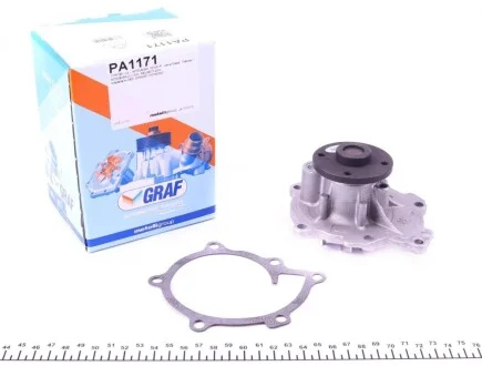 Помпа води Citroen C4/Peugeot 4008 1.8HDi 12-/Mitsubishi Lancer 1.8DI-D/Outlander 2.2DI-D(B/B)(8лоп) GRAF PA1171
