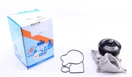 Помпа води BMW 3/4/5/6/X3/X4/X5/X6 330d/335d/430d/435d/530d/535d/640d/xDrive 30-40d 11- (B/B)(6 лоп) GRAF PA1178