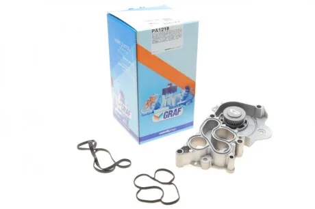 Помпа води Skoda Fabia/Octavia/VW Caddy/Golf/Passat/Seat 1.0/1.2/1.4TSI/1.6 12- (28z) (B/B) (6 лоп) GRAF PA1218