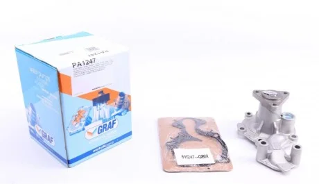 Помпа воды Ford C-Max II/Focus III/Mondeo V/Fiesta/Transit Courier 1.0 EcoBoost/1.1 12- (R/B)(6 лоп) GRAF PA1247