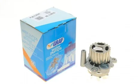Помпа воды Audi A3-A6/Seat/Skoda/VW Golf/Passat 1.9-2.0TDI (19z)(R/B)(7 лоп)(h шківа=34mm/d ім=64mm) GRAF PA1355