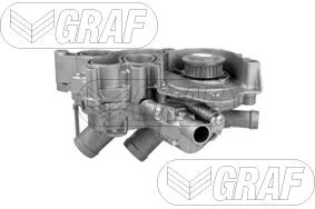 Помпа воды Audi A3 1.4TFSI 12-14/VW Polo 1.0/1.0TSI/1.0 EcoFuel 11- (B/B) (7 лоп) (z=28) (с терм.) GRAF PA1373