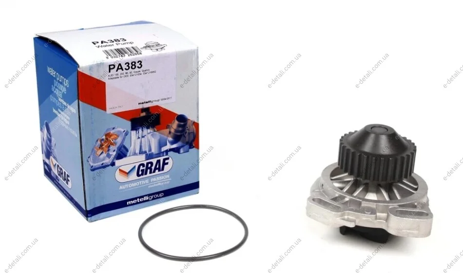 Помпа води Audi 100/200/90 1.9-2.3 82-91 (29z) (B/B) (5 лоп.) GRAF PA383 (фото 1)