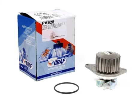 Помпа воды Citroen Berlingo/Peugeot 106/205/206/306/307/309/Partner 1.1/1.4i 86- (20z) (B/B) (6 лоп) GRAF PA628