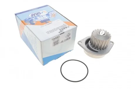 Помпа води Citroen Berlingo/C2/C3/C4/Peugeot 106/206/207/307/308/Partner 1.6 96- (19z) (B/B) (6 лоп) GRAF PA683