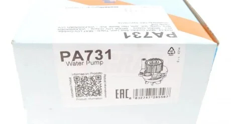 Помпа воды Skoda Octavia/VW Caddy/Golf 1.9TDI/SDI 96-05 (19z)(R/B)(7 лоп)(h шківа=28.9mm/d імп=64mm) GRAF PA731