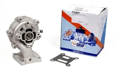 Помпа воды Ford Transit VII 2.0DI/TDCi 00-06/Mondeo III 2.0/2.2TDCi 00-07 (B/B) (8 лоп.)(с корпусом) GRAF PA807