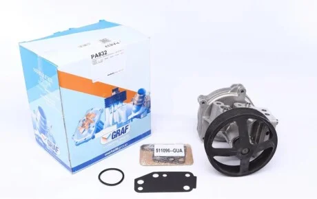 Помпа води Ford Transit VII/VIII 2.4DI/TDCi/TDE 00-14 (R/B) (8 лоп.) (7 кан.) (з корпусом) GRAF PA832