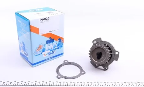 Помпа води Lada 2111-2112 1.5/1.5 16V/1.6 96-13/Lada Kalina 1.4 16V/1.6 04-14 (21z) (R/B) (7 лоп) GRAF PA833