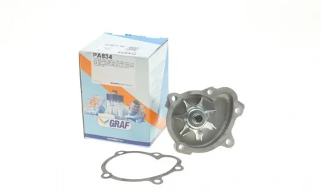 Помпа води Opel Astra G/H/J/Combo/Corsa C/D/Zafira 1.7CDTI/DTI 00- (R/B)(7 лоп)(d центр.шківа=30mm) GRAF PA834