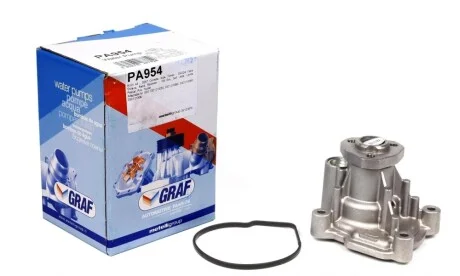 Помпа води Audi A3/Seat Ibiza/Skoda Fabia/Octavia/VW Golf/Passat 1.4/1.6/1.6FSI 03- (B/B) (7 лоп) GRAF PA954