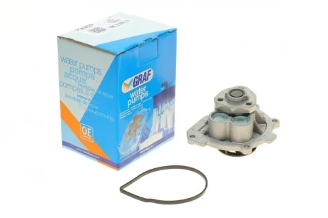 Помпа воды Opel Astra/Vectra/Zafira/Insignia/Corsa 1.6/1.8 02-/Chevrolet Aveo 1.4/1.6 08-(B/B)(7лоп) GRAF PA959