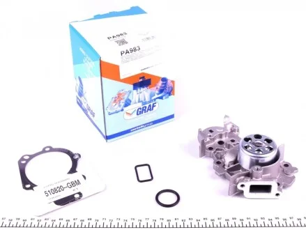 Помпа воды Renault Clio II/III/IV/Logan II 1.2/1.2 16V 00-/Kangoo 1.0 03- (Ext.) (6 лоп) GRAF PA983