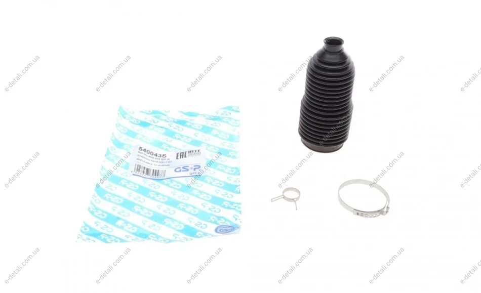 Пильник рейки рульової Audi A4 95-01/VW Passat 1.6-2.8 96-05 (75x75x200)(к-кт) GSP 540043S (фото 1)