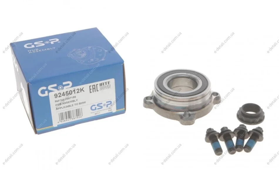 Подшипник ступицы (задней) BMW 5 (E60/E61)/7 (E65/E66/E67)/X5 (E53) 00- (+ABS) (к-кт) GSP 9245012K (фото 1)