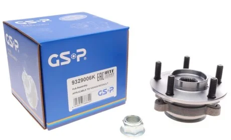 Подшипник ступицы (передней) Nissan Juke/Leaf 10- GSP 9329006K