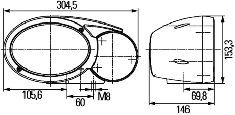 Фара автомобильная HELLA 1EB996167041