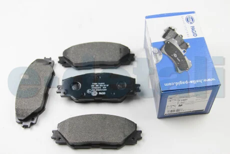 Тормозные колодки дисковые комплект; передняя. HELLA 8DB355006871