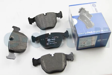 Тормозные колодки дисковые комплект; передняя. HELLA 8DB355008281