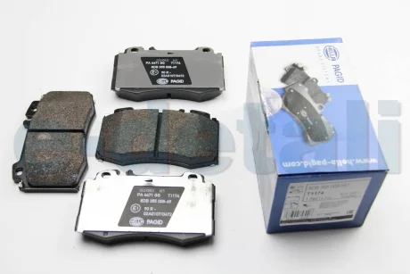 Тормозные колодки дисковые комплект; передняя. HELLA 8DB355008691