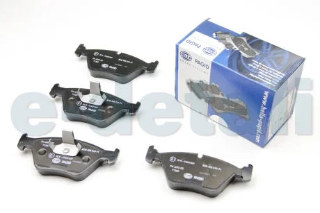 Тормозные колодки дисковые комплект; передняя. HELLA 8DB355010711