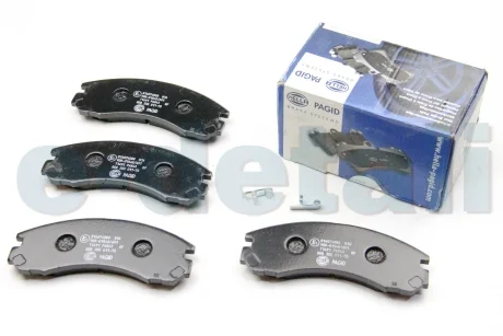 Тормозные колодки дисковые комплект; передняя. HELLA 8DB355011751