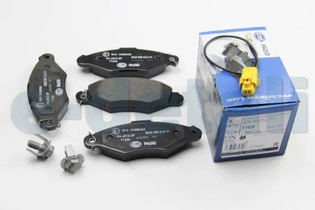 Гальмівні колодки пер. Kangoo 97-08 (Bosch) HELLA 8DB355012-711
